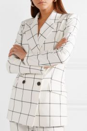 Pierre double-breasted checked twill blazer at Net A Porter